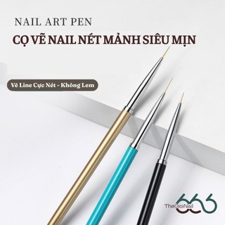 Set 3 Cọ Vẽ Nail Nét Mảnh Cao Cấp – Cọ Line Siêu Nhỏ, Cọ Mảnh Lông Sợi Mịn Đàn Hồi, Vẽ Hoa Văn Chính Xác Cọ Nét Nail666