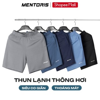 Quần Short Nam Thun Lạnh MENTORIS, Form Regular Fit Trên Gối, Quần Đùi Nhiều Màu,Thoáng Mát MSR02