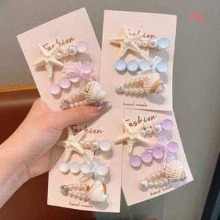 🌸 Set Kẹp Tóc Nàng Tiên Cá Pastel – Kẹp Tóc Ngọc Trai, Sao Biển, Vỏ Sò Siêu Xinh 🌊