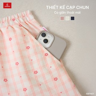 6BFN01 Đồ Bộ Nữ 𝐂𝐀𝐑𝐃𝐈𝐍𝐀 Chất tăm lạnh Cao Cấp Quần đùi Áo sát nách phối caro Nhẹ Nhàng Nữ Tính