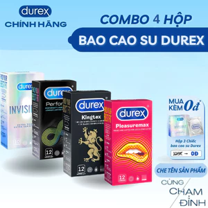 Combo Bao Cao Su Siêu Mỏng 4 Hộp Durex siêu mỏng , ôm sát Med love