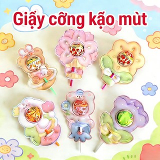 Giấy bao gói kẹo hình hoa dễ thương in hai mặt, có thể làm thành hoa, phù hợp dùng làm quà tặng