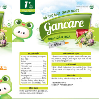 NT Gancare – Hỗ Trợ Mát Gan, Thanh Nhiệt, Giải Độc Gan Cho Trẻ Từ 1 Tuổi