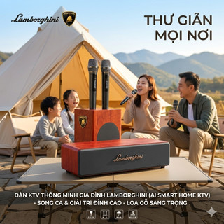 Loa Karaoke AI Lamborghini Topi M9 - kèm 2 mic, công suất 60W, chạy Android