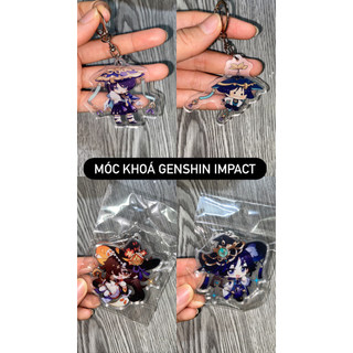 [SẴN - 3 mẫu] Móc khóa Wanderer / Hutao Genshin Impact | Mô hình standee in ảnh game ver chibi siêu cưng / Scaramouche