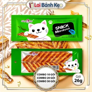 Snack Mèo Yêu Cá Hằng Đại - Ăn Vặt Tuổi Thơ (Gói 26g)