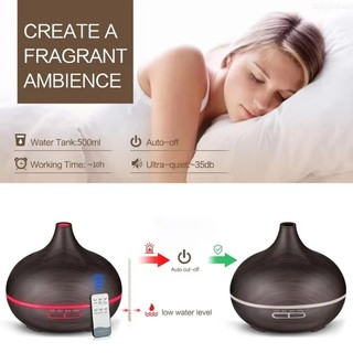 Máy Xông Tinh Dầu & Phun Sương Tạo Ẩm Siêu Âm 550ml, Đuổi Muỗi Khử Mùi, Thơm Phòng Ngủ Máy Lạnh