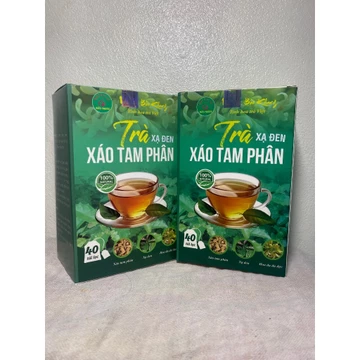 160 gói trà túi lọc xáo tam phân xạ đen Bảo Khang, trà lá xạ đen, xáo tam phân, hoa đu đủ đực