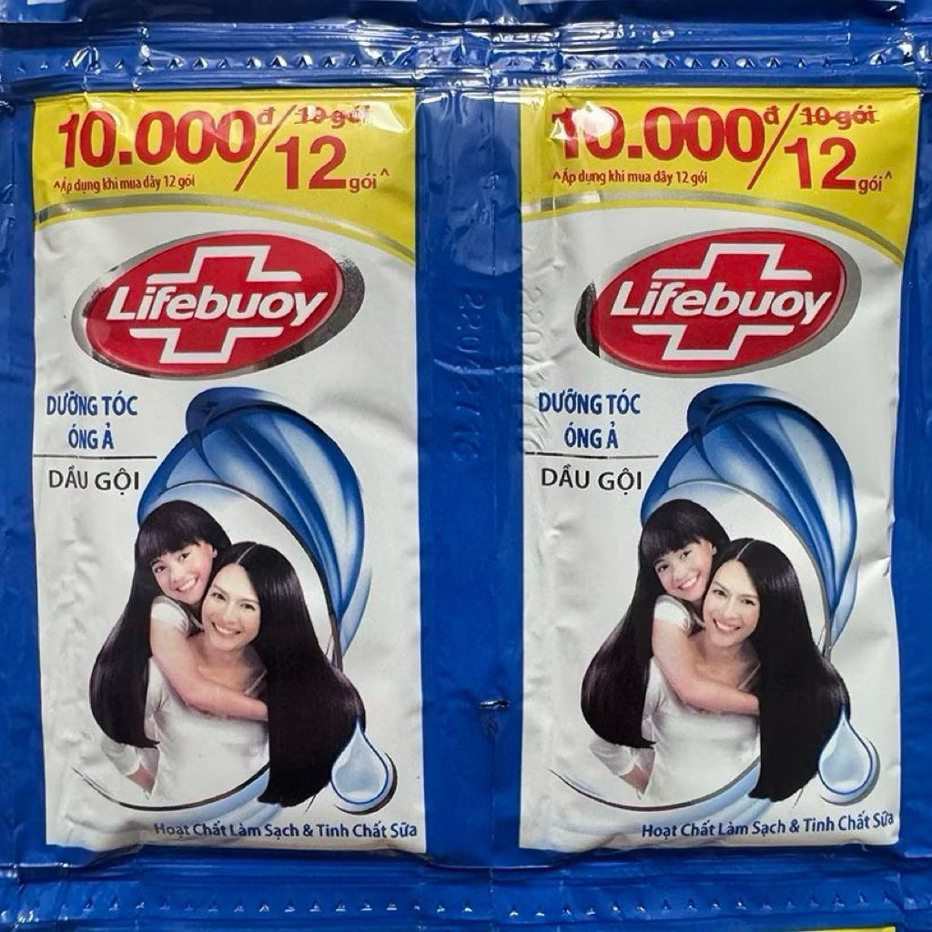 Combo 10 Dây Dầu Gội Lifebuoy Gói (120 Gói) – Sạch Khuẩn, Mềm Mượt, Dưỡng Tóc Óng Ả | Tiện Lợi Du Lịch