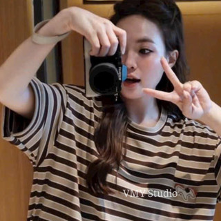 VMY Studio - Set bộ quần áo kẻ mềm mịn thêu ngựa không nóng co dãn thoải mái hàng QCCC nữ
