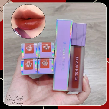 Son Kem Lì Black Rouge Air Fit Velvet Tint Màu A12 Nâu Đỏ Bám Mau Lâu Không Khô Môi 3.5g