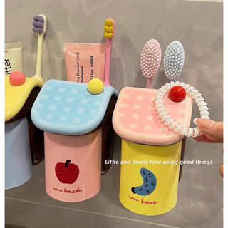 Kệ kê bàn chải, kèm cốc đánh răng hình ngôi nhà siêu xinh - gọn gàng và tiện lợi 🌸🌸🌸