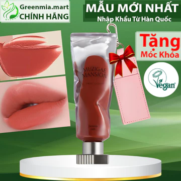 [TẶNG MÓC TREO] Son Muzigae Mansion Objet Liquid 006 Notable Màu Cam Cháy Son Hữu Cơ Thuần Chay