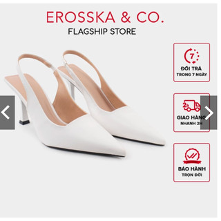 Erosska - Giày cao gót mũi nhọn kiểu dáng đơn giản thanh lịch màu bạc cao 6cm - EH042
