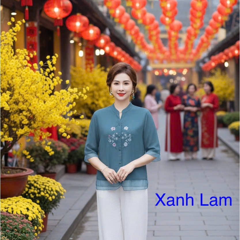 N01 - Áo Kiểu Nữ . Chất liệu mềm mại, thoáng mát, Thích hợp mặc mùa hè. ( Áo Thêu Hoa Tỉ Mỉ )