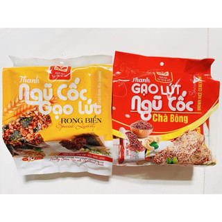 Thanh cơm gạo lưt rong biển và chà bông mix hạt dinh dưỡng túi 10 thanh