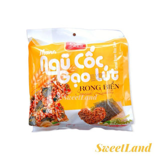 Thanh cơm gạo lưt rong biển và chà bông mix hạt dinh dưỡng túi 10 thanh