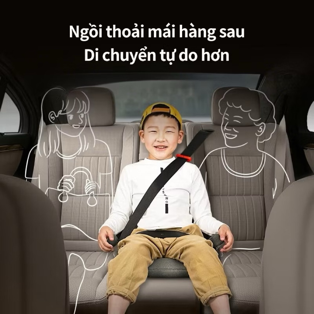 BÁN CHẠY LOẠI 1 - Ghế Ngồi Ôtô Cho Bé An Toàn Tiêu Chuẩn i- Size (ECE R129) 2-12 Tuổi Chống Sốc Lắp Mọi Loại Xe