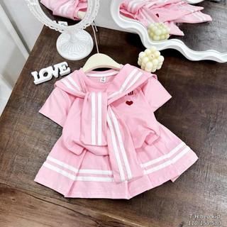 SÉT BỘ VÁY XẾP LY ( CÓ KHĂN ) CỰC XINH XẮN DÀNH CHO BÉ GÁI ,CHẤT LIỆU COTTON MỀM MẠI , SZ TỪ 9-44KG