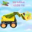 Xe công trình máy xúc cho bé kèm giỏ đồ chơi khủng long – Xe nâng cỡ lớn, bánh siêu to 719-27