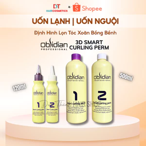 Thuốc Uốn Lạnh 3D Obsidian Chính Hãng 120ml/500ml – Định Hình Lọn Xoăn Bồng Bềnh, Đàn Hồi Tự Nhiên.