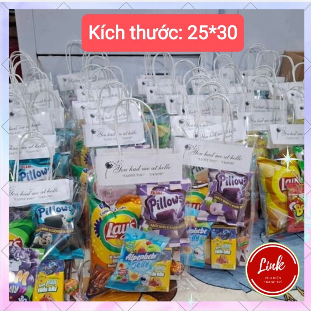 (10-50c) Túi đựng bánh kẹo, quà tặng.  Kích thước 25x30cm