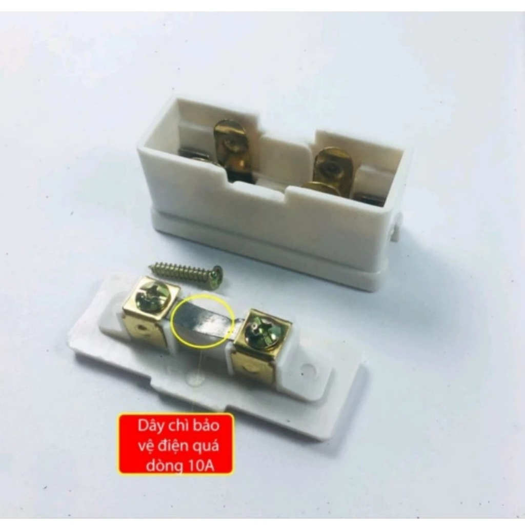 COMBO 2 Cầu Chì Điện 10A Có Hộp Nhựa Chịu Nhiệt – Hộp Cầu Chì Nối Dây An Toàn Chống Cháy Dùng Cho Thiết Bị Điện Gia Dụng