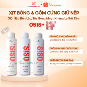 Xịt Bóng & Gôm Cứng OSIS 1 2 3+ Sparkler/Freeze/Session 300ml – Giúp Tóc Bóng Mượt, Giữ Nếp Bền