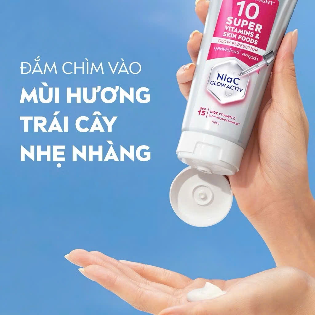 Serum Dưỡng Thể NIVEA 10 Super Vitamins & Skin Foods Sáng Da Mờ Thâm Sau 5 Ngày (170 ml)