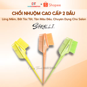 Chổi Nhuộm Tóc SHKALLI Cao Cấp 2 Đầu – Lông Mềm, Bắt Tóc Tốt, Tán Màu Đều, Chuyên Dụng Cho Salon.