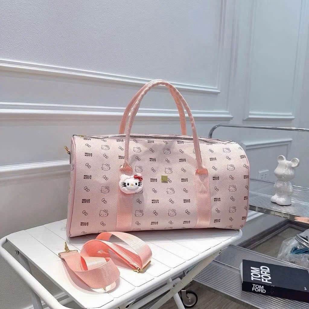 Túi du lịch hello kitty túi trống du lịch chất liệu dầy dặn túi đựng quần áo - T16