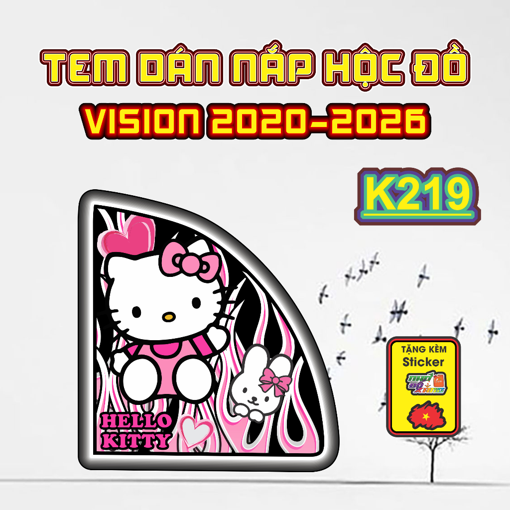 Bộ Tem Nhựa Nhám Nắp Hộc Đồ VISION 2020-2026 - Thiết Kế Tinh Tế, Tạo Điểm Nhấn Sang Trọng Cho Xe