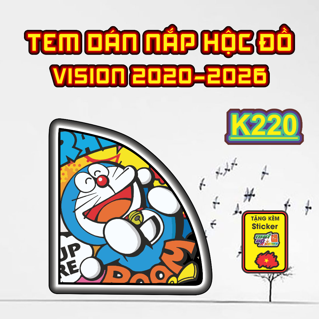 Bộ Tem Nhựa Nhám Nắp Hộc Đồ VISION 2020-2026 - Thiết Kế Tinh Tế, Tạo Điểm Nhấn Sang Trọng Cho Xe
