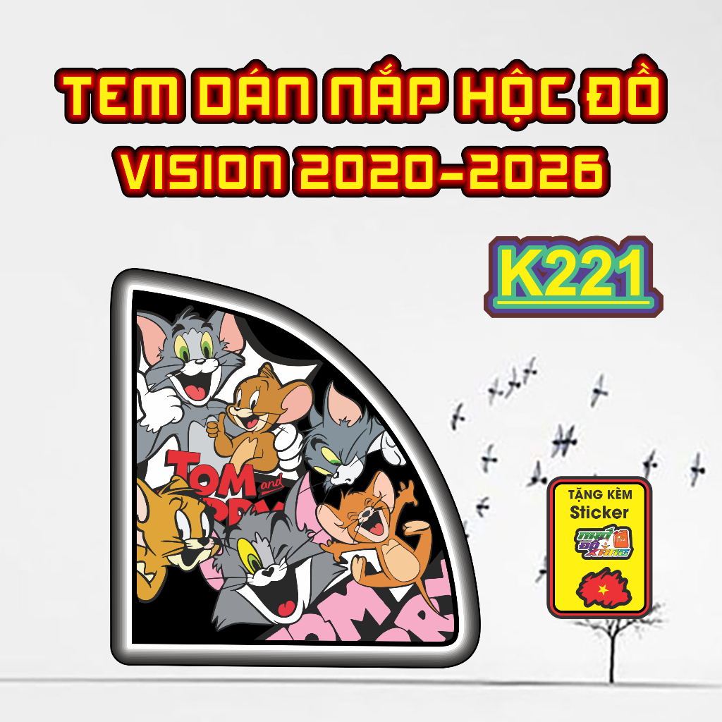 Bộ Tem Nhựa Nhám Nắp Hộc Đồ VISION 2020-2026 - Thiết Kế Tinh Tế, Tạo Điểm Nhấn Sang Trọng Cho Xe