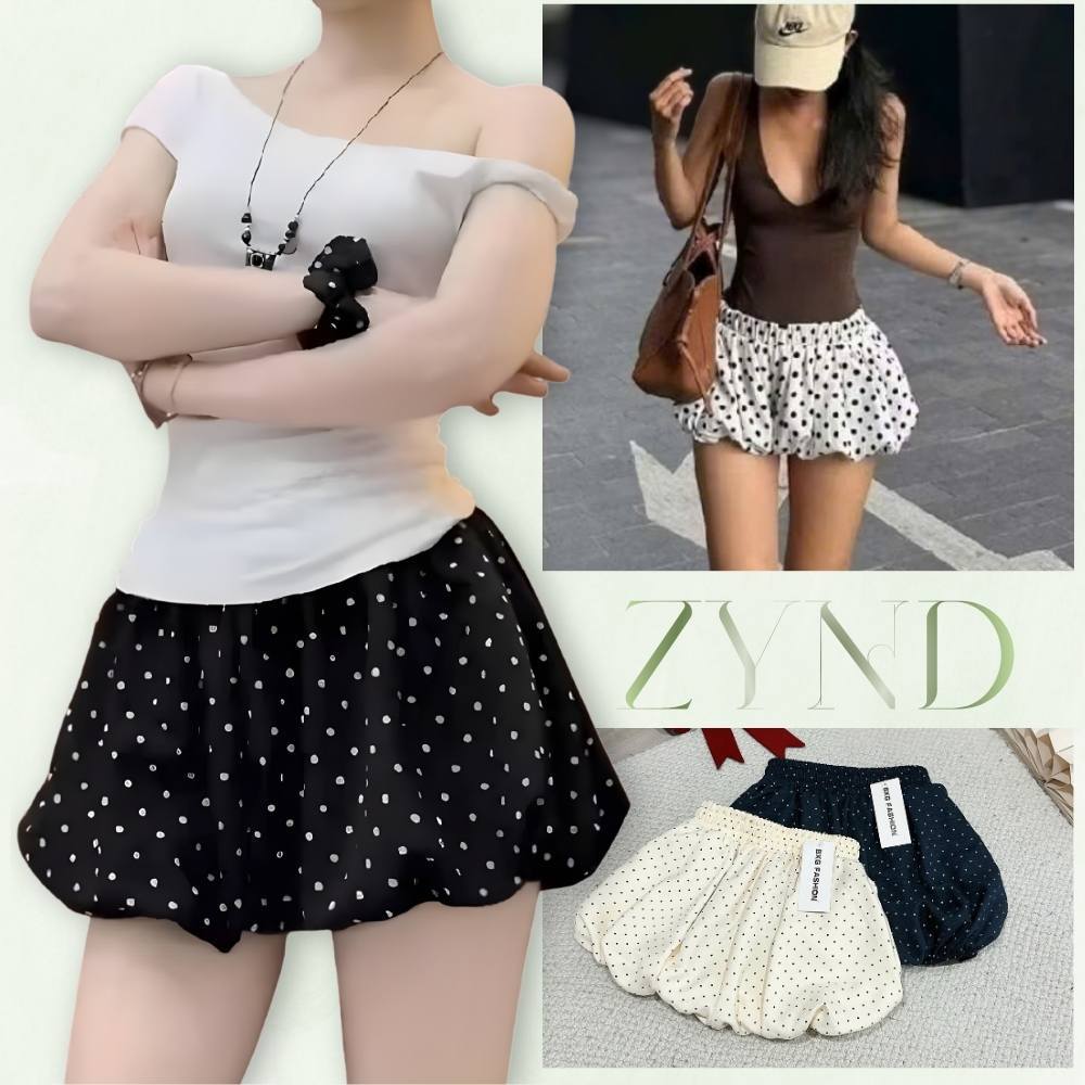[NEW] Quần Short Bí ZYND - Quần dài bí chấm bi ống bo cạp chun phối đồ đi chơi cực đẹp cho mùa hè DĐ-M080