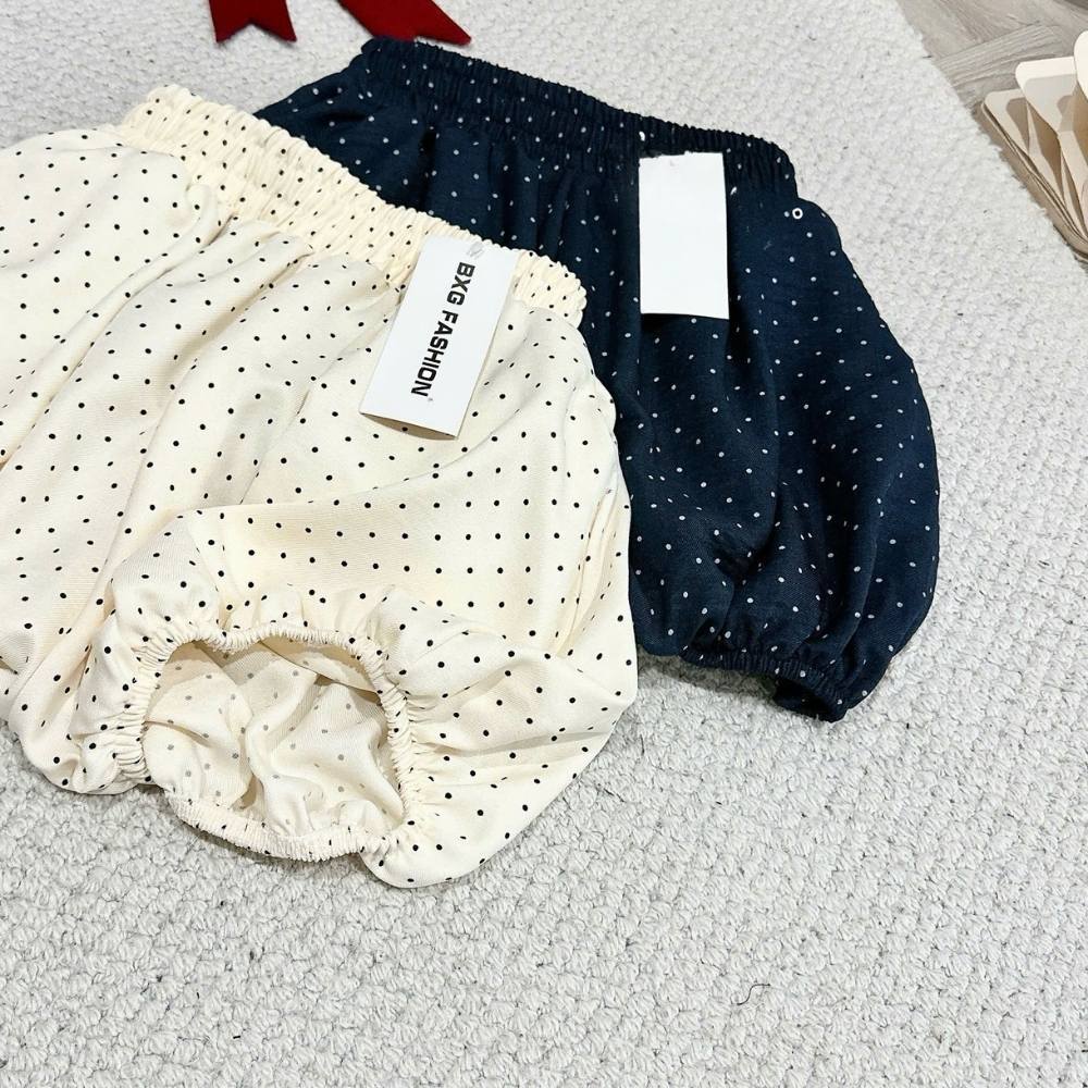 [NEW] Quần Short Bí ZYND - Quần dài bí chấm bi ống bo cạp chun phối đồ đi chơi cực đẹp cho mùa hè DĐ-M080