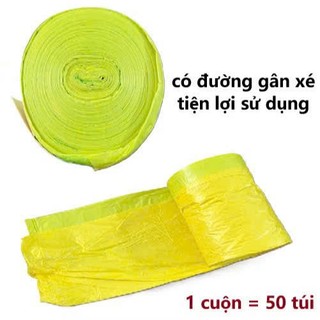 Combo 3 cuộn túi đựng rác hương chanh xua đuổi côn trùng, có dây rút, tự hủy sinh học (50 túi/cuộn)