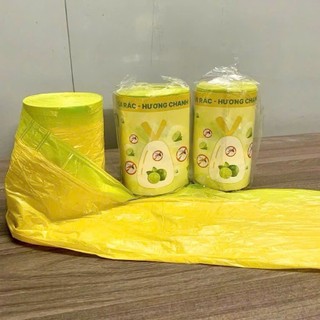 Combo 3 cuộn túi đựng rác hương chanh xua đuổi côn trùng, có dây rút, tự hủy sinh học (50 túi/cuộn)