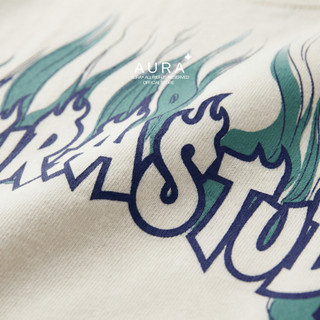 Áo thun Aura✦ FLAME Oversized Tee 100% Cotton Unisex T-shirt