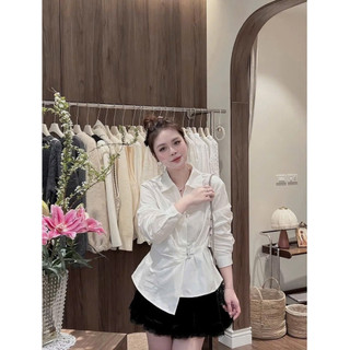 Áo sơ mi nữ thiết kế nhún eo trẻ trung thời trang nữ Oxford ,áo sơ mi dáng kiểu trẻ thời trang nữ