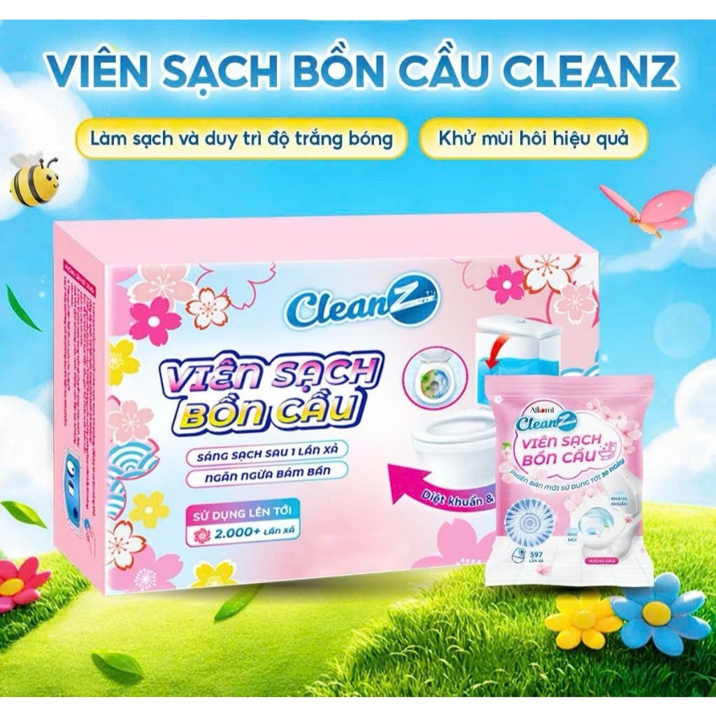 Combo Viên sạch bồn cầu CleanZ , sạch khuẩn tẩy sạch mảng bám, khử mùi, diệt vi khuẩn toilet