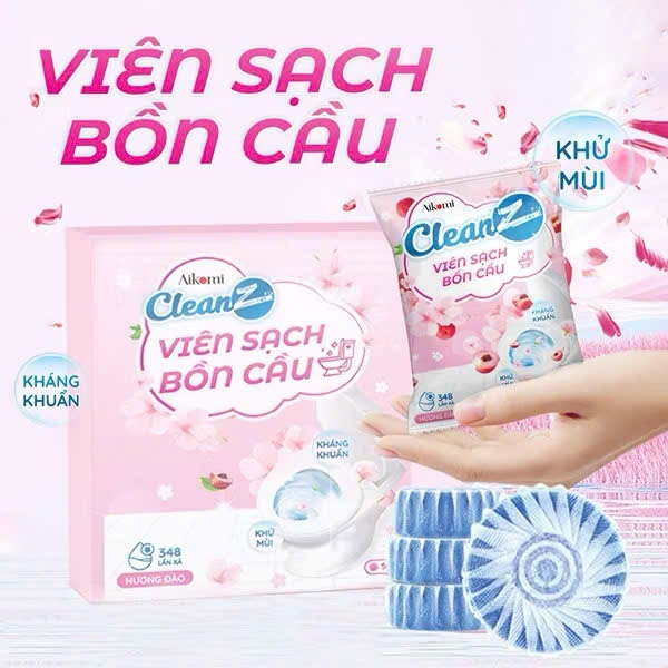 Combo Viên sạch bồn cầu CleanZ , sạch khuẩn tẩy sạch mảng bám, khử mùi, diệt vi khuẩn toilet