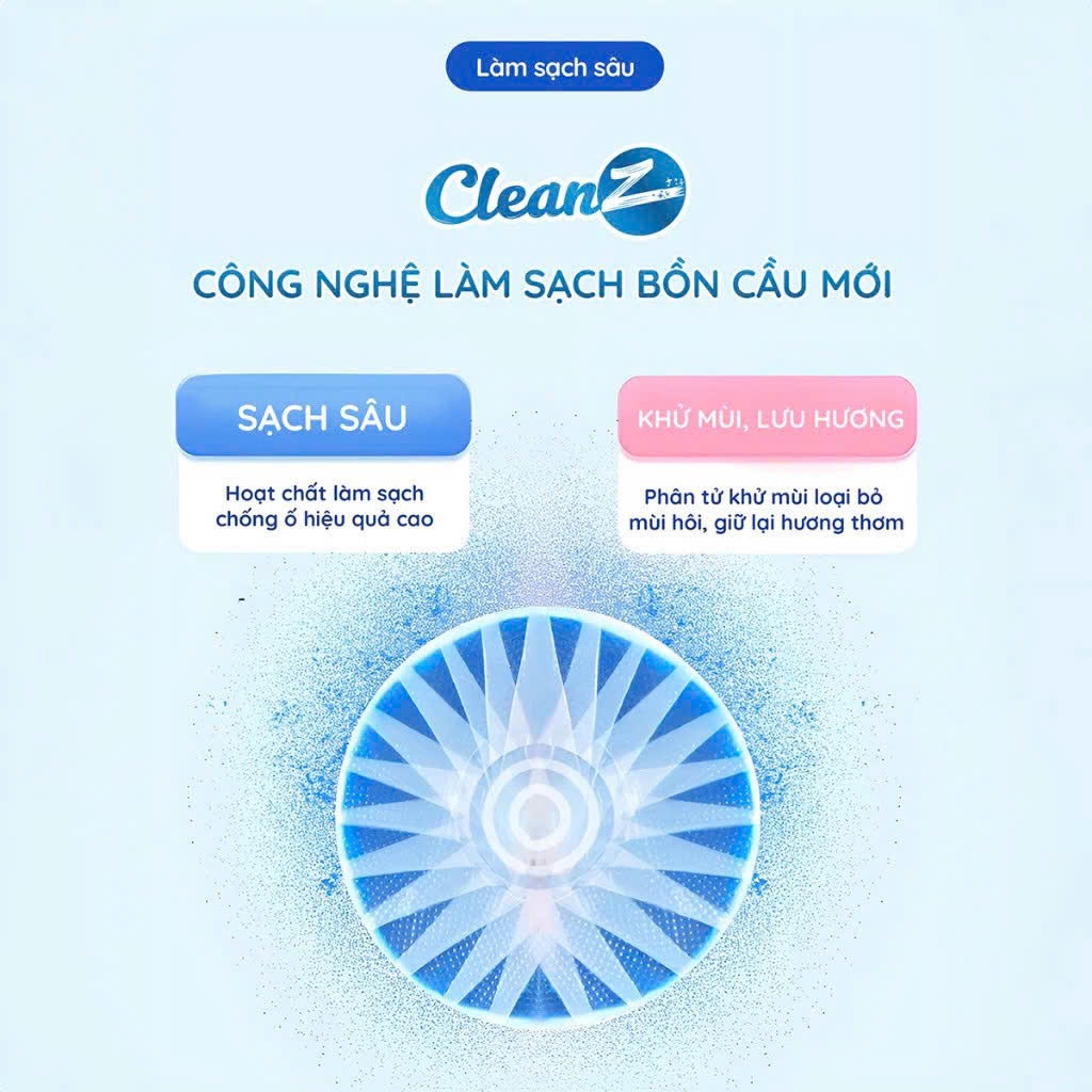 Combo Viên sạch bồn cầu CleanZ , sạch khuẩn tẩy sạch mảng bám, khử mùi, diệt vi khuẩn toilet