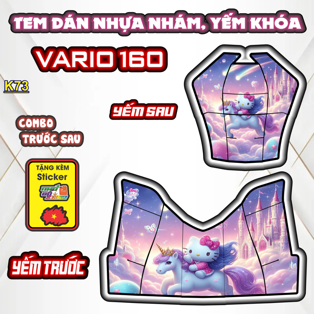 [Xả Kho] Tem Dán Nhựa Nhám VARIO 160 Giá Sỉ - Sticker Trang Trí Xe Máy Chống Bay Màu.