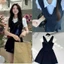 Set Váy Yếm Cổ V Đính Nơ Mix Áo polo Tiểu Thư, Set Đồ Tiểu Thư Siêu Xinh
