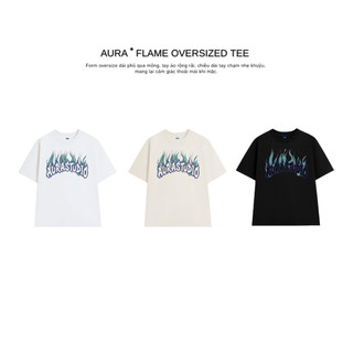 Áo thun Aura✦ FLAME Oversized Tee 100% Cotton Unisex T-shirt