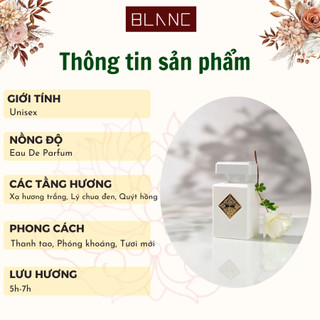 Nước Hoa Unisex Musk Therapy Extrait De Parfum BLANC PERFUME, Nước Hoa Chiết Phong Cách Lôi Cuốn, Sang Trọng