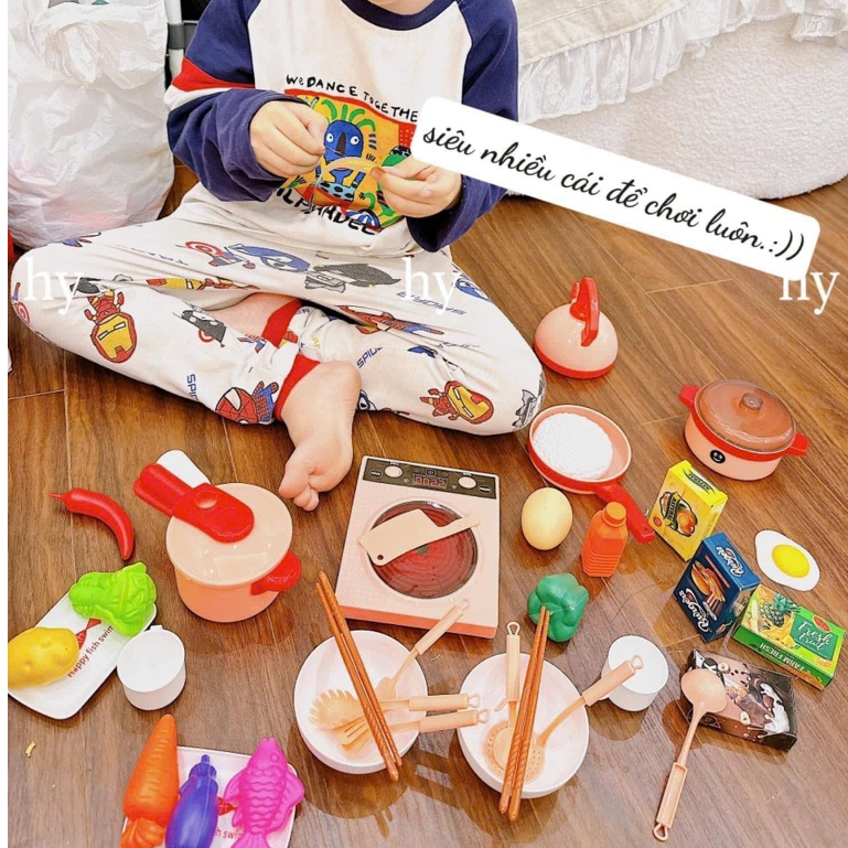 Bộ Đồ Chơi Nấu Ăn 88 Chi Tiết Nhựa ABS Cao Cấp Cho Bé Phát Triển Tư Duy Sáng Tạo
