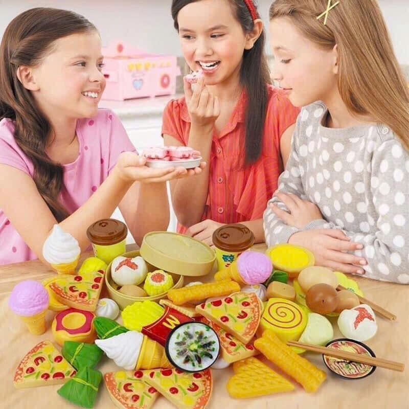 Bộ đồ chơi nấu ăn 88 chi tiết bằng nhựa cao cấp cho bé phát triển tư duy sáng tạo
