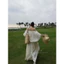 Đầm maxi tơ phồng trễ vai xoắn Khanh Le